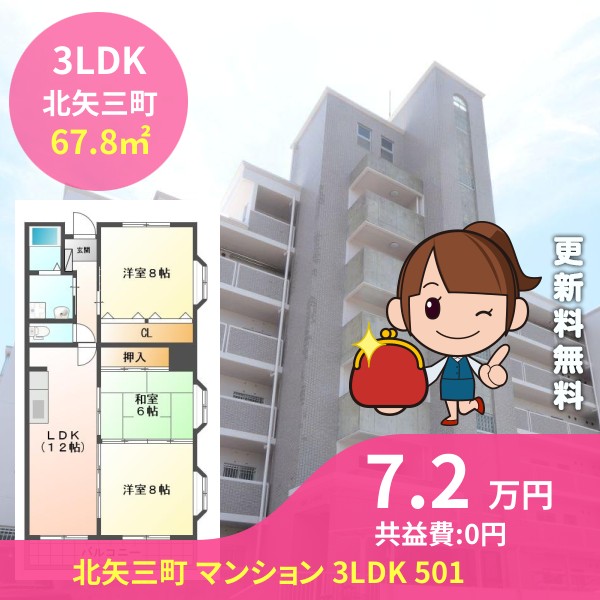 北矢三町 マンション 3LDK 501