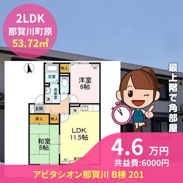 アビタシオン那賀川 B棟 201