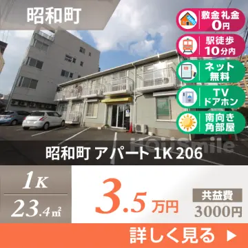 昭和町 アパート 1K 206