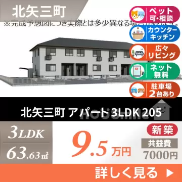 北矢三町 アパート 3LDK 205