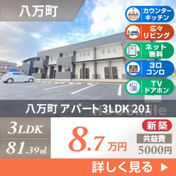 八万町 アパート 3LDK 201