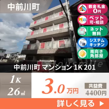 中前川町 マンション 1K 201