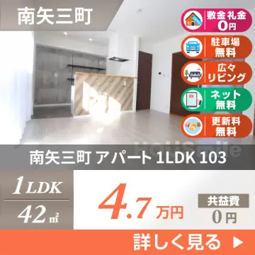 南矢三町 アパート 1LDK 103