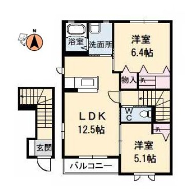 シャーメゾンマルシェ C棟 207の間取り図