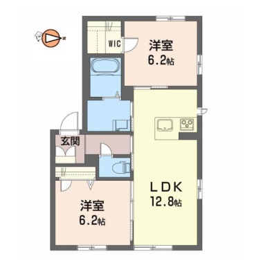 グランドベレオ田宮 106の間取り図