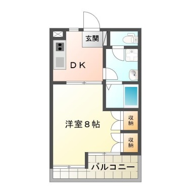 庄町 マンション 1DK 210の間取り図