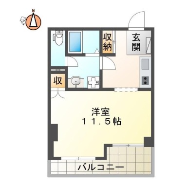 庄町 マンション 1R 507の間取り図