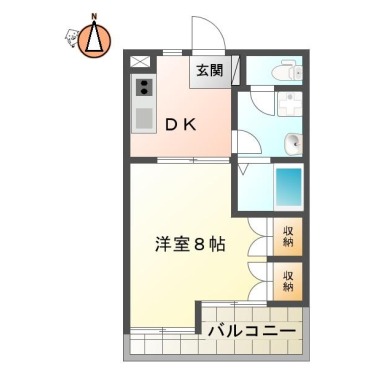 庄町 マンション 1DK 510の間取り図