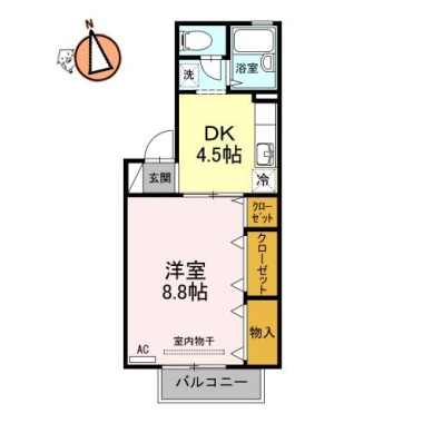 フロラシオン川内 I203の間取り図