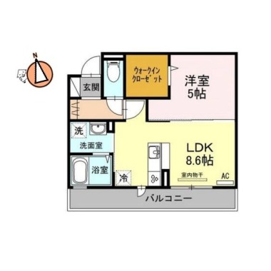 D-room ノトス 302の間取り図