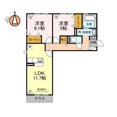 D-room ノトス 305の間取り図