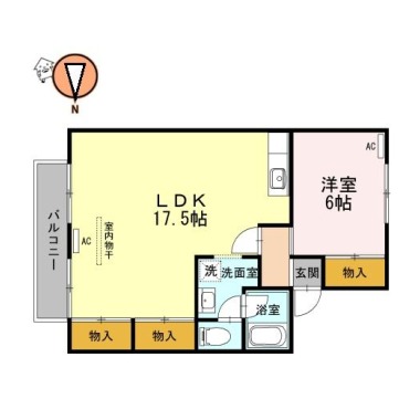 セジュール住吉II 105の間取り図