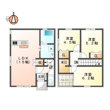 コォーリング春日 A-3の間取り図