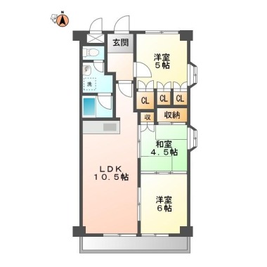 第19柴田マンション 505の間取り図