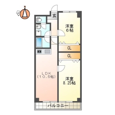 第19柴田マンション 702の間取り図