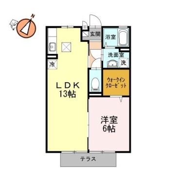 セジュール川南 106の間取り図