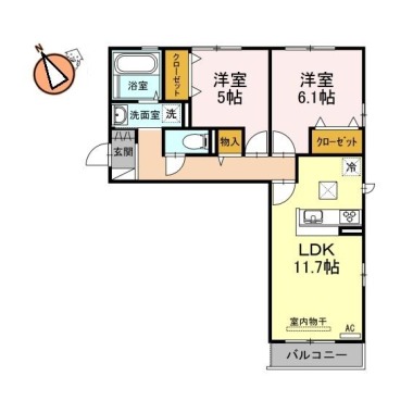 クオーレ 101の間取り図