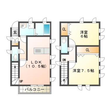 リブライフ末広II Bの間取り図