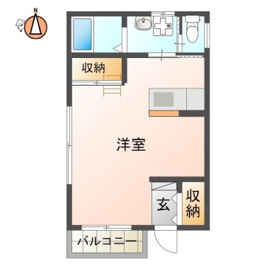 助任本町 アパート 1R 101の間取り図