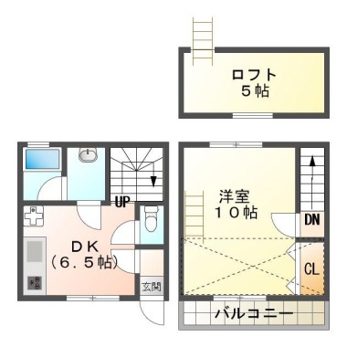 川内町上別宮南 アパート 1DK Dの間取り図