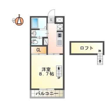 Jenks Villa (ジェンクスビラ) 403の間取り図