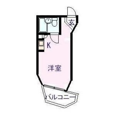 徳島町 マンション 1K 305の間取り図