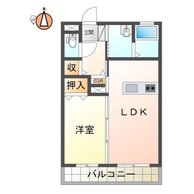 イオンハイツ 24の間取り図