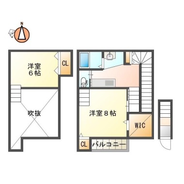 ハピネス川内 202の間取り図