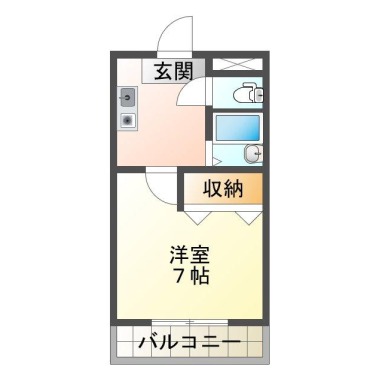 住吉 アパート 1K 203の間取り図