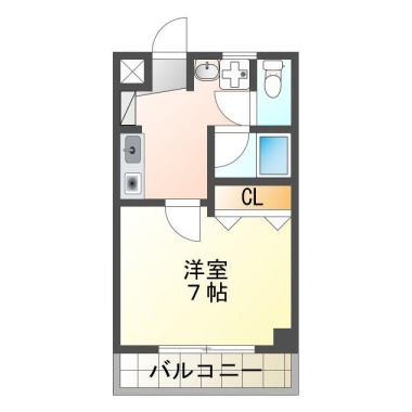 南昭和町 マンション 1K 201の間取り図