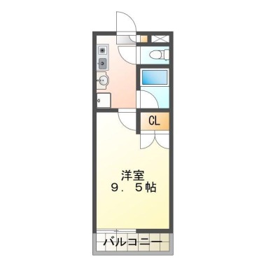 沖浜町 マンション 1K 106の間取り図