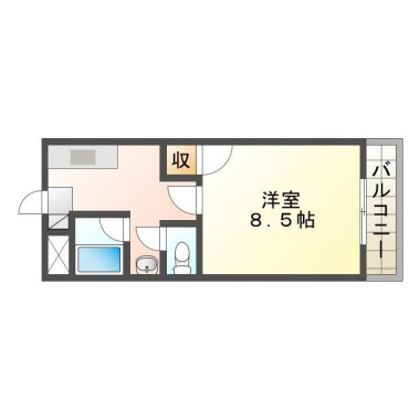 末広 マンション 1K 103の間取り図