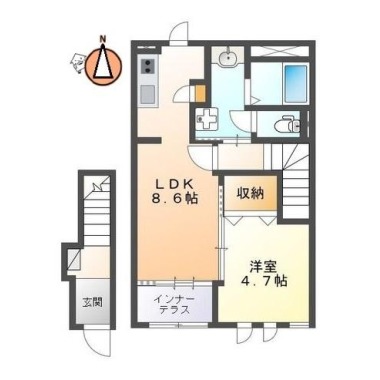 ルミナス 206の間取り図