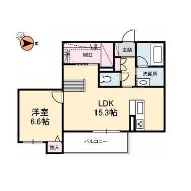 ベレオ杏樹 303の間取り図