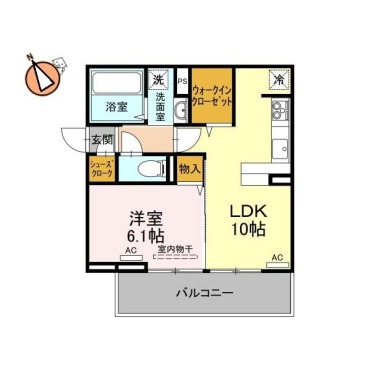 ミルキー住吉 205の間取り図