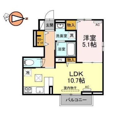 パティオブリッサ武中 101の間取り図