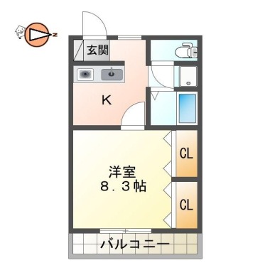 CASA南昭和 303の間取り図