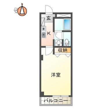 フィネス寺西 105の間取り図