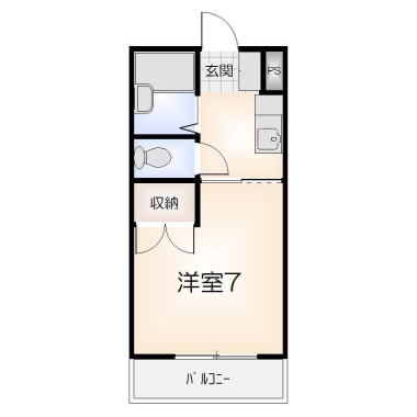 南昭和町 マンション 1K 208の間取り図