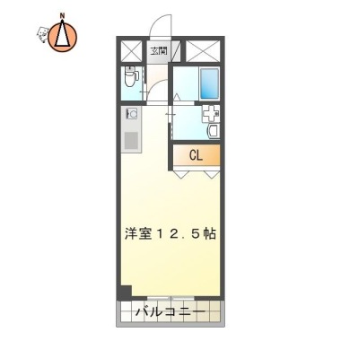 モンテリザイア末広 504の間取り図