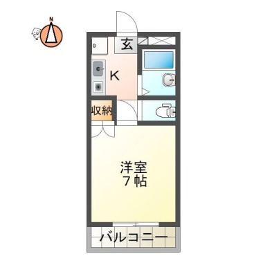 メゾンプリンス 307の間取り図