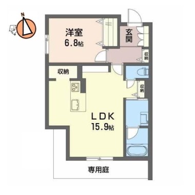 シャーメゾンプレミアス下助任 101の間取り図