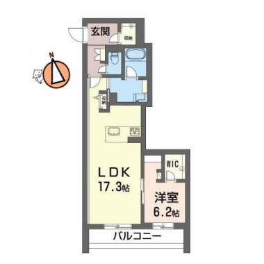 シャーメゾンプレミアス下助任 203の間取り図