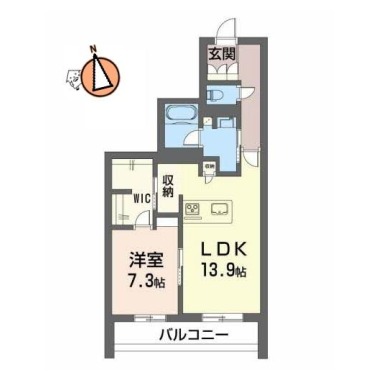 シャーメゾンプレミアス下助任 302の間取り図