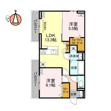 オリーヴァ 301の間取り図