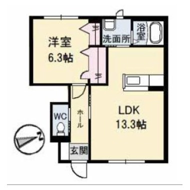 シャーメゾンプランドール F棟 101の間取り図