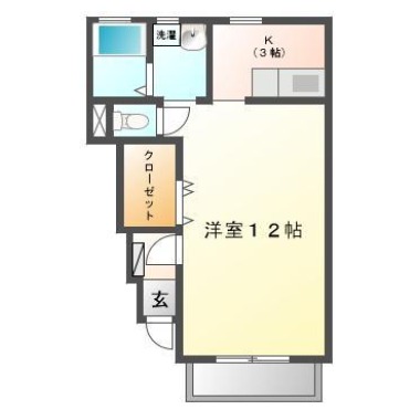 西須賀町 アパート 1R 101の間取り図