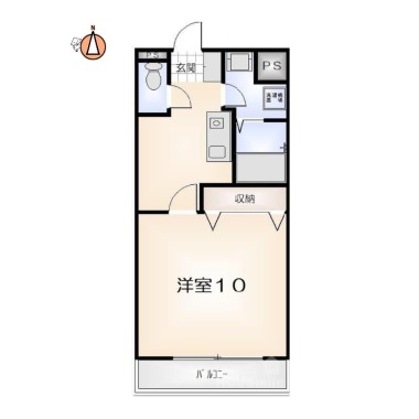 南昭和町 マンション 1K 301の間取り図