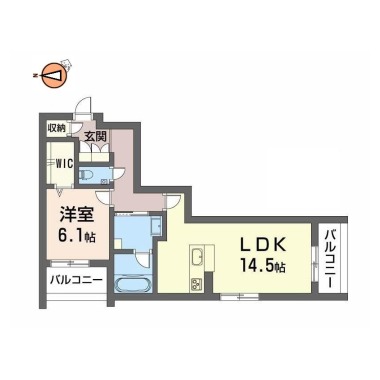 ベレオ西新町 301の間取り図