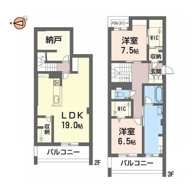 ベレオ西新町 302の間取り図